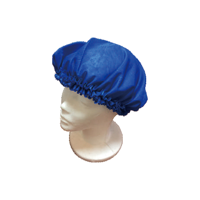 Blue Polyester Satin Sleeping Bonnet