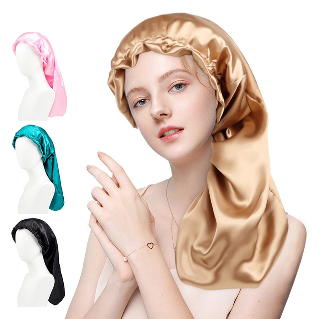 Long Satin Hair Bonnet