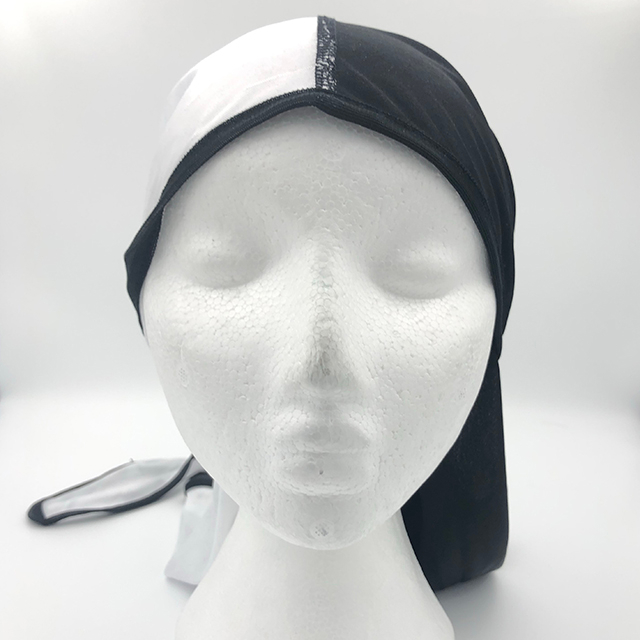 Polyester Solid Durag Color Two-Tone