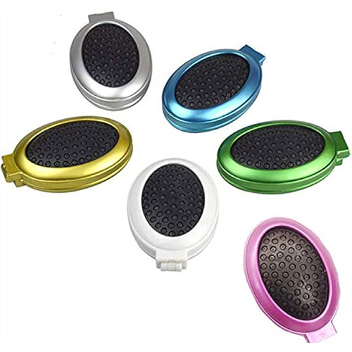 Oval Travel Hair Brush with Mirror Folding Pocket