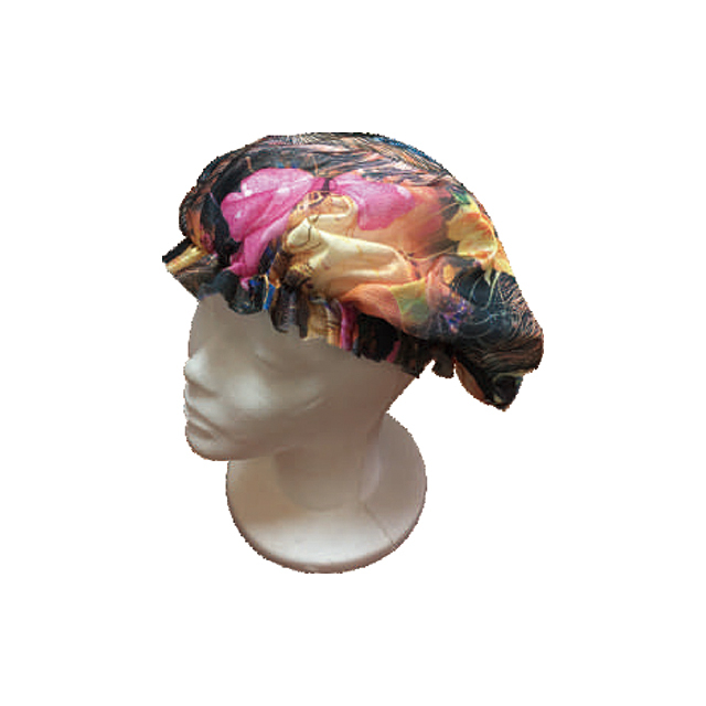 Color Printing Polyester Satin Sleeping Bonnet