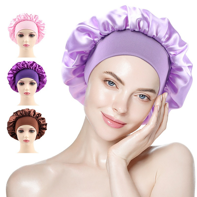 Wide Band Satin Hair Bonnet