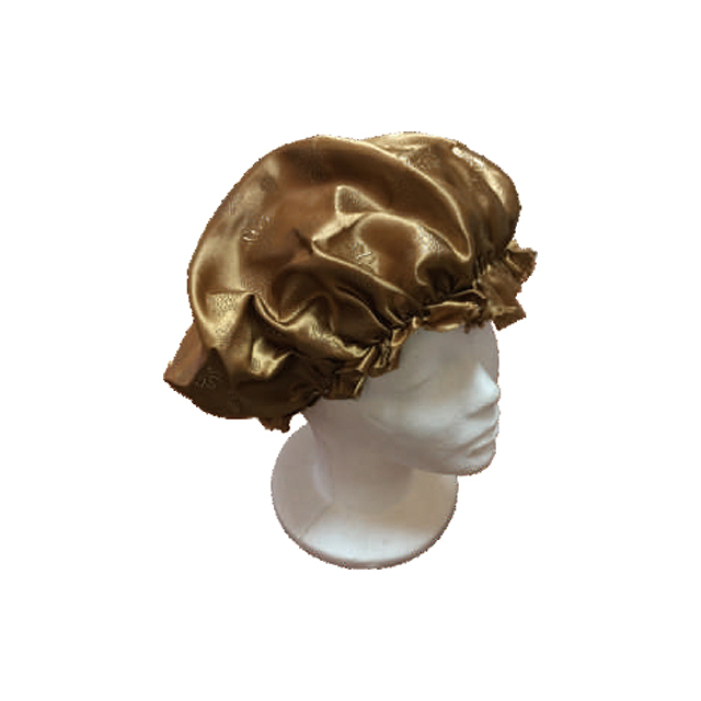 Solid Golden Color Polyester Satin Sleeping Bonnet