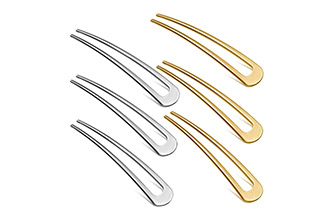 6 Pieces Simple Metal U Shaped Hairpins