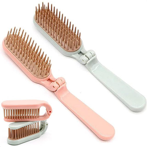 Folding Hair Brush Hair Comb Portable Mini Massage