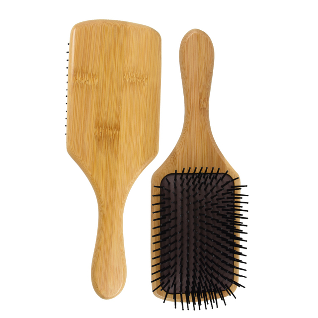 Natural Bamboo Paddle Massaging Hair Brushes