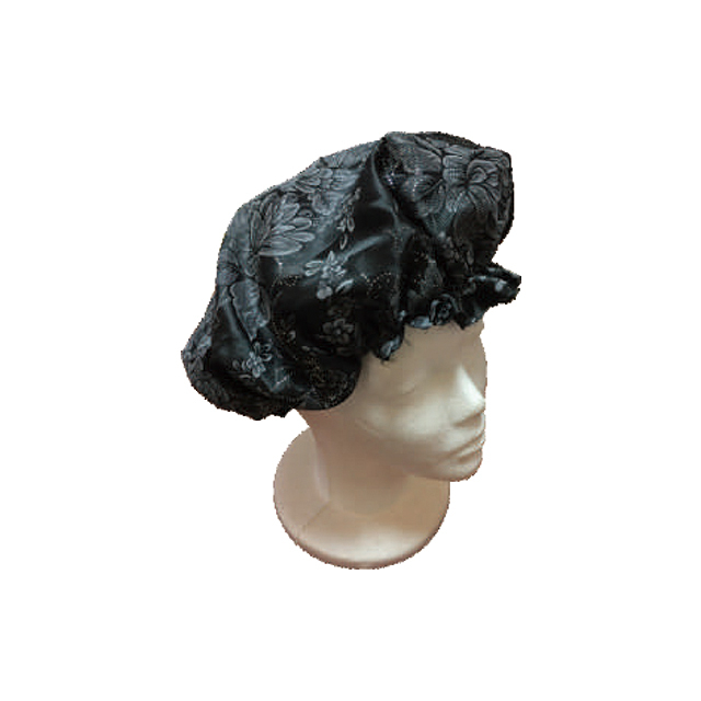 Silver Printing Polyester Satin Sleeping Bonnet