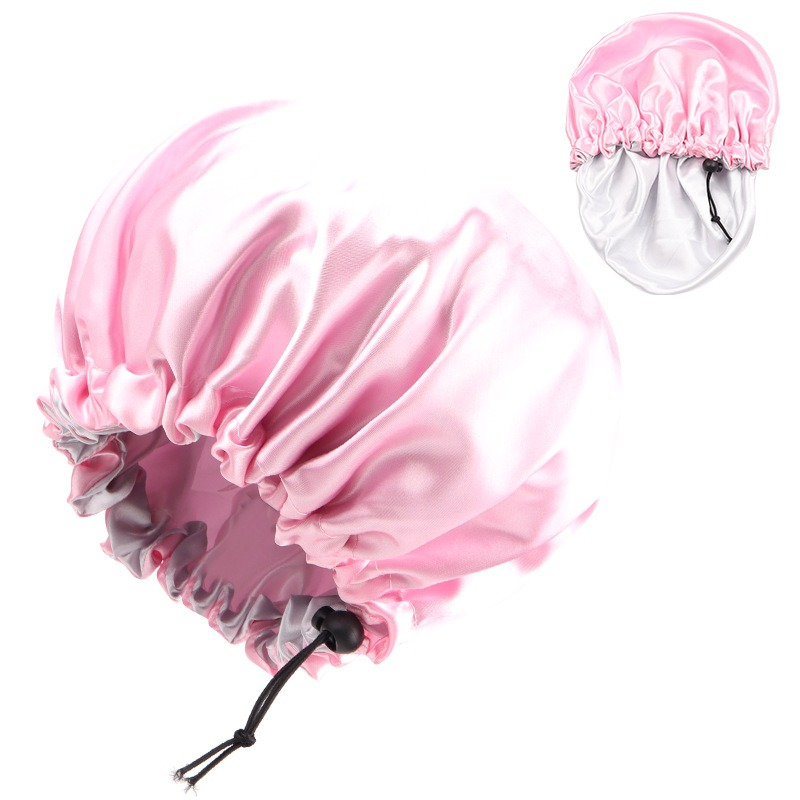 Double-layered Adjustable Satin Hair Bonnet