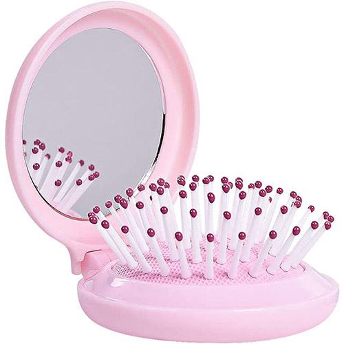 Mini Hair Brush for Purse, Small Portable Pocket Hair Brush