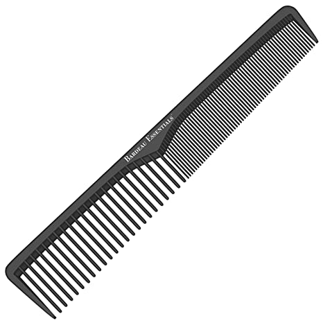 Bardeau Essentials 7 Inch Black Carbon Fiber Anti Static Chemical And Heat Resistant Comb