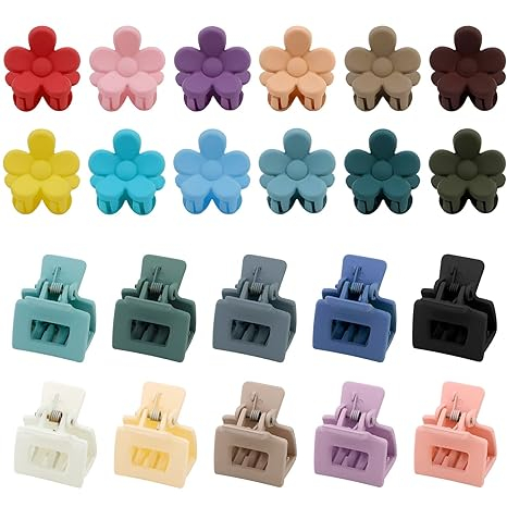 22pcs Mini Claw Clips Small Hair Clips Girls